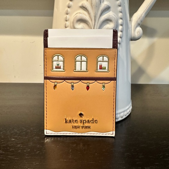 Kate Spade Oh What Fun Gingerbread House Small Slim Cardholder - Picture 4 of 11
